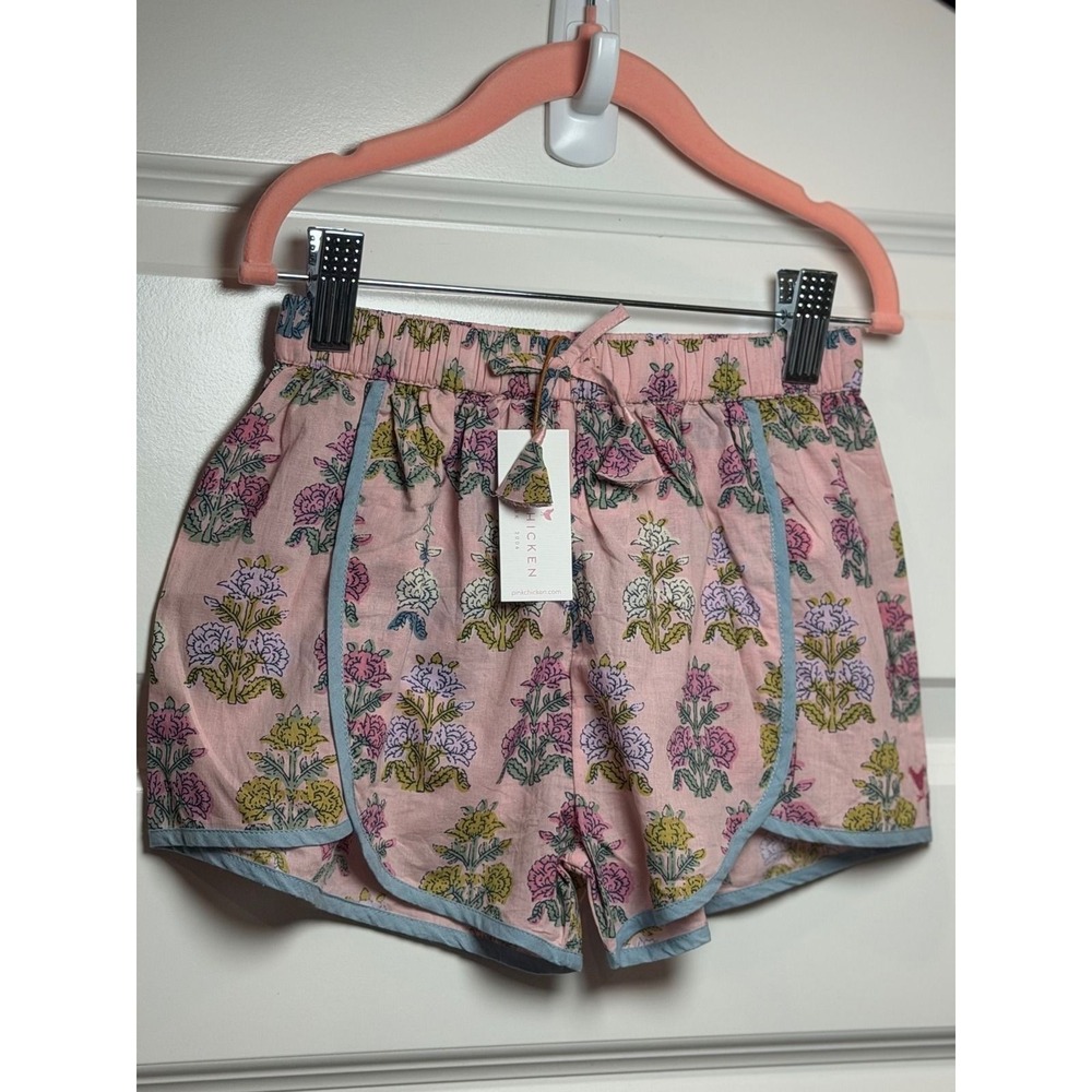 Pink Chicken Girls Millie Short Small Pink Flowerette Floral Tassel 7Y NEW